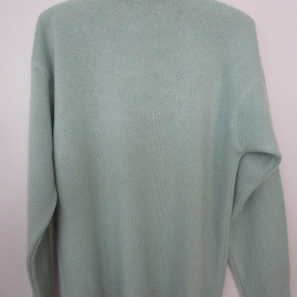 Blue CASHMERE Sweateshirt Pullover Knit Sweater Cuddly Luxury - Picture 10 of 12
